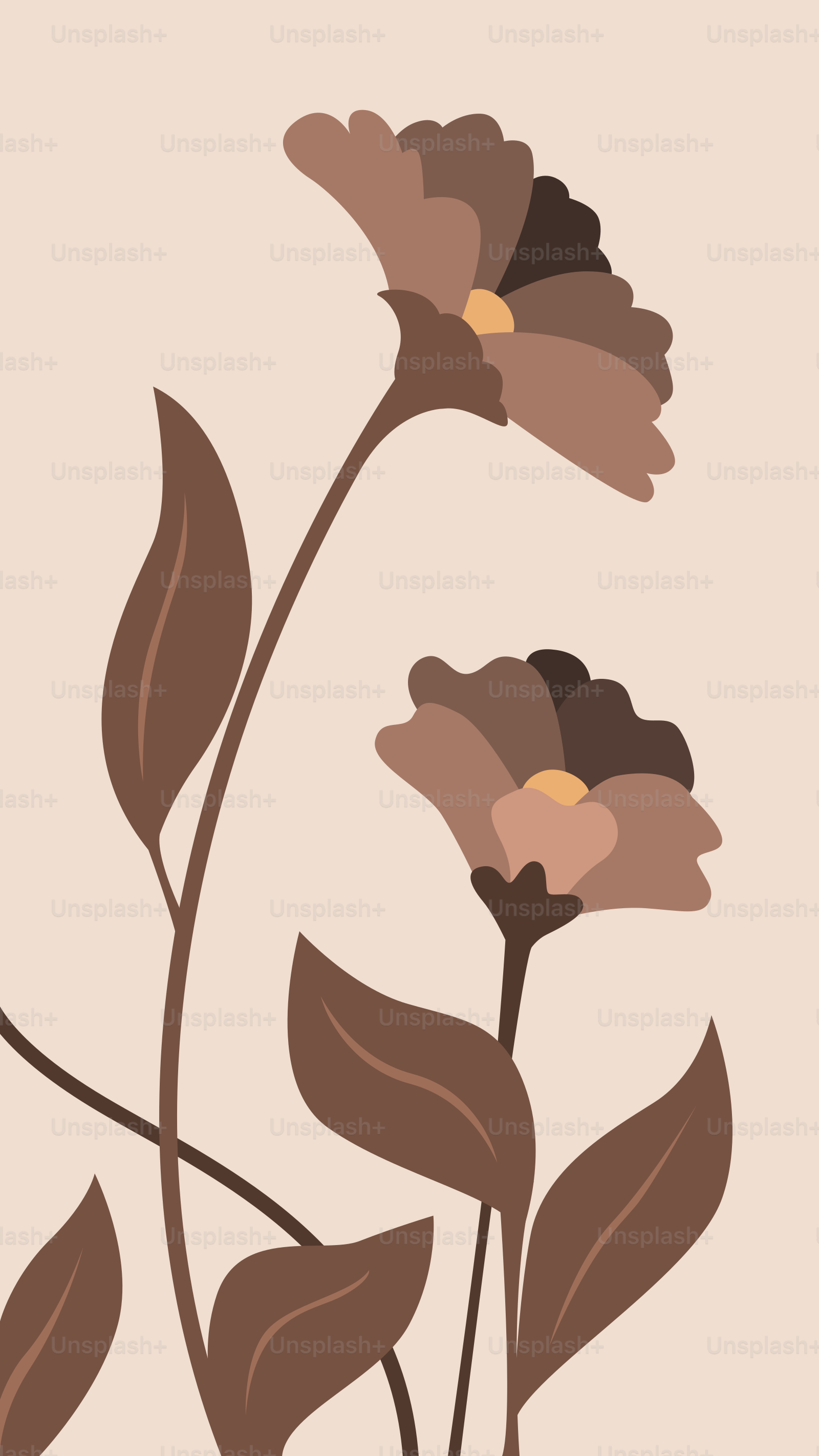 A picture of some flowers on a beige background