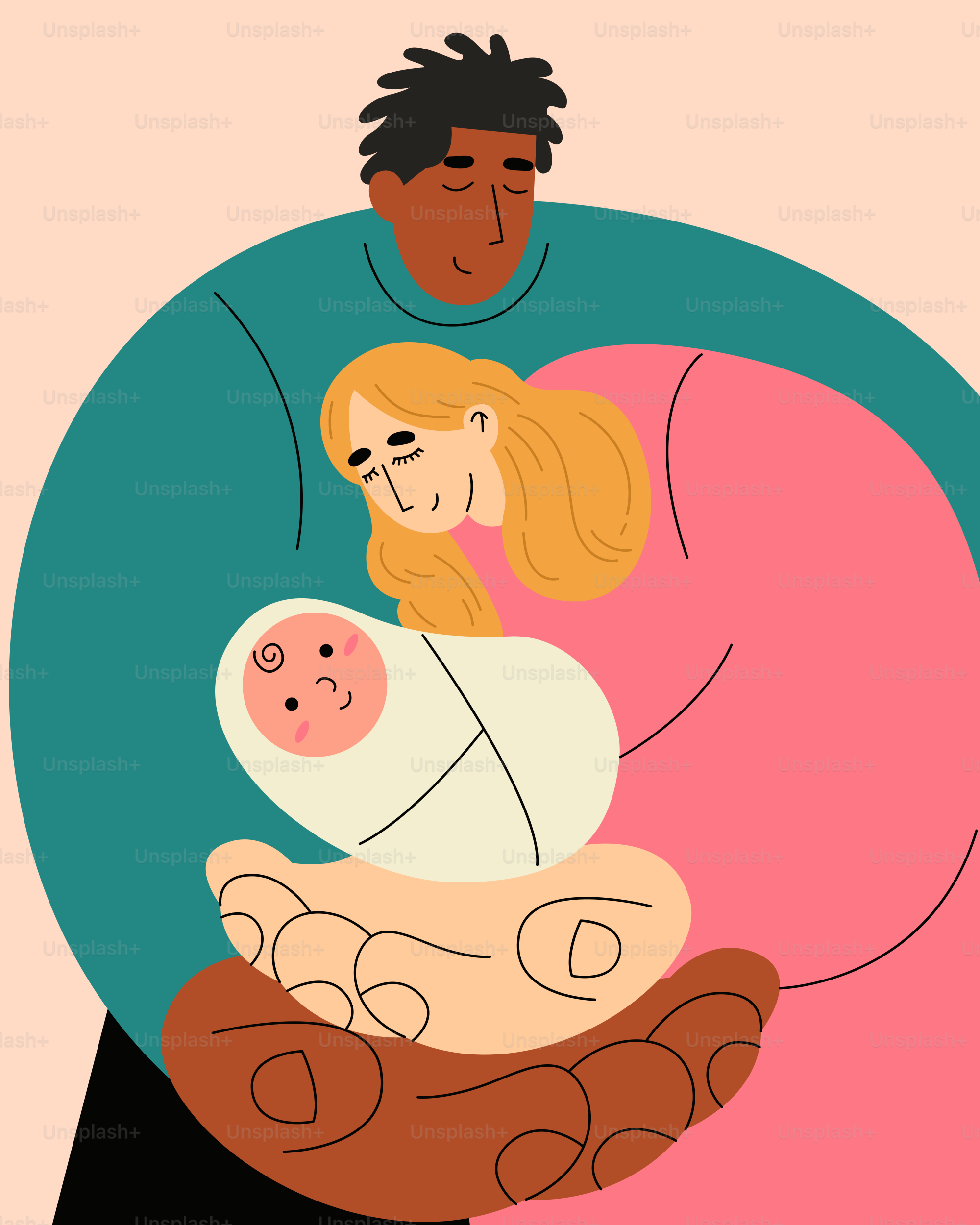 Un homme tenant un bébé dans ses bras