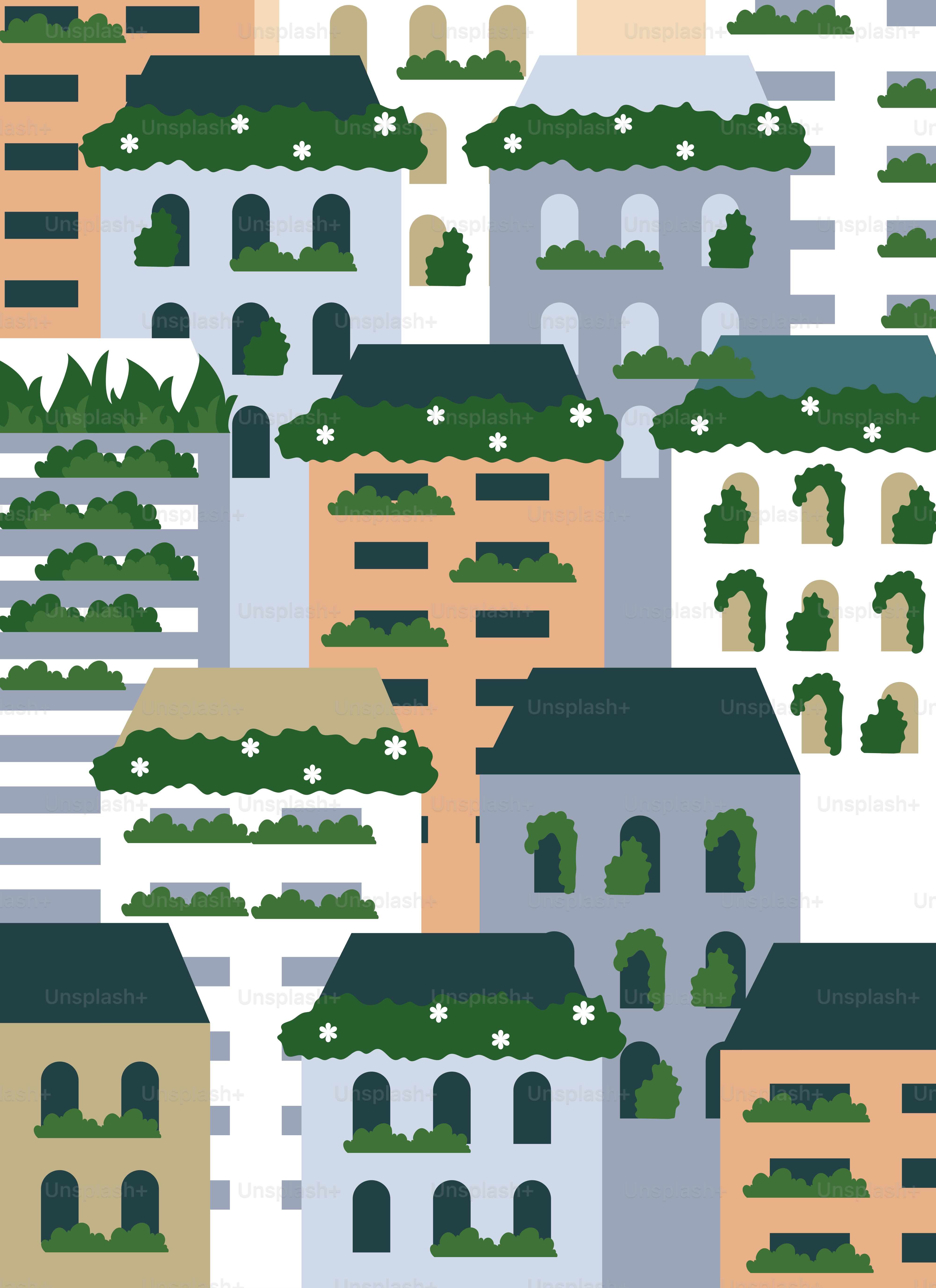 A city with lots of tall buildings and trees