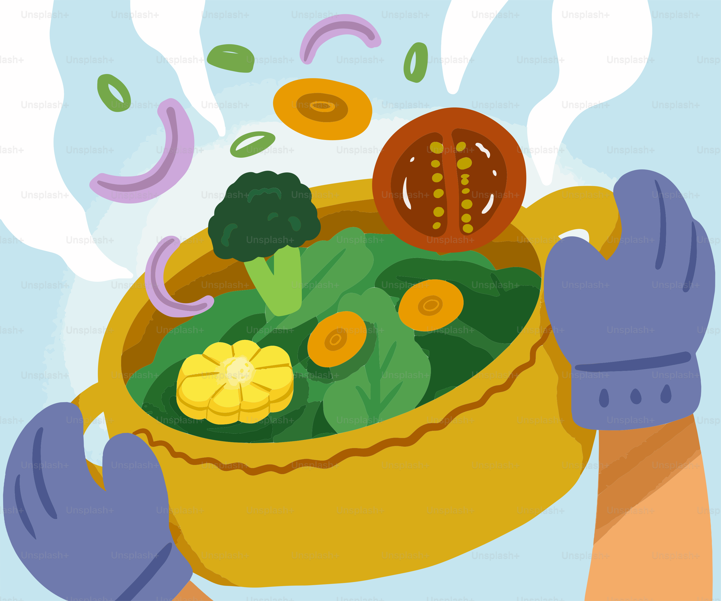 A person is holding a bowl of food