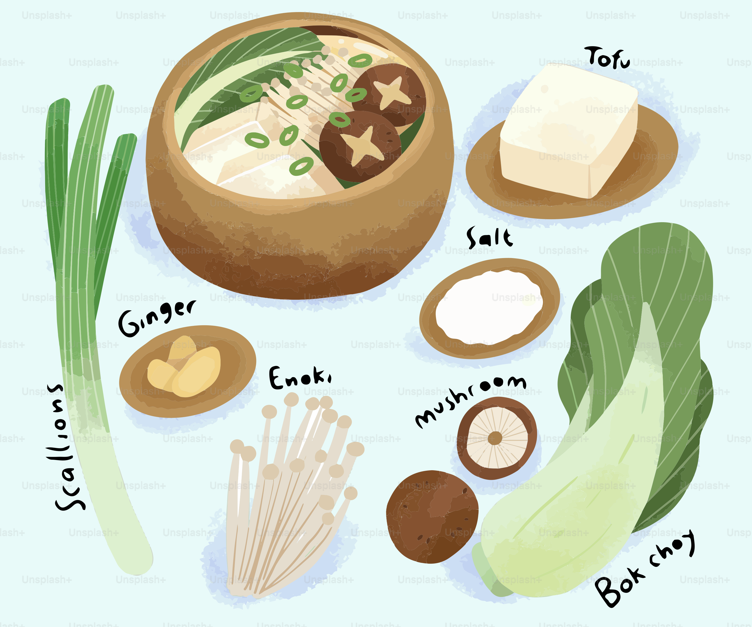 A picture of a variety of food items