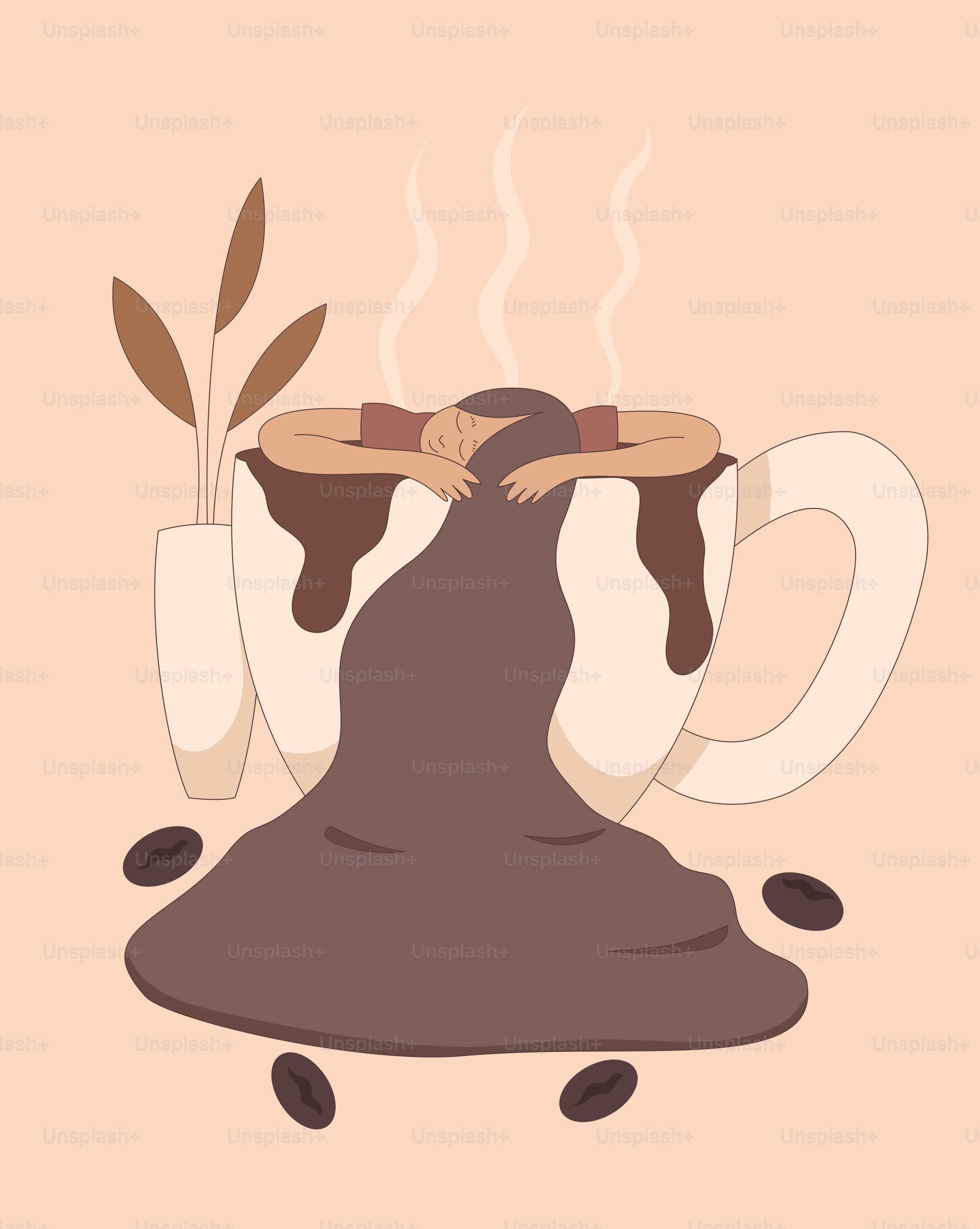 A woman with her head in her hands is sitting on a bean bag