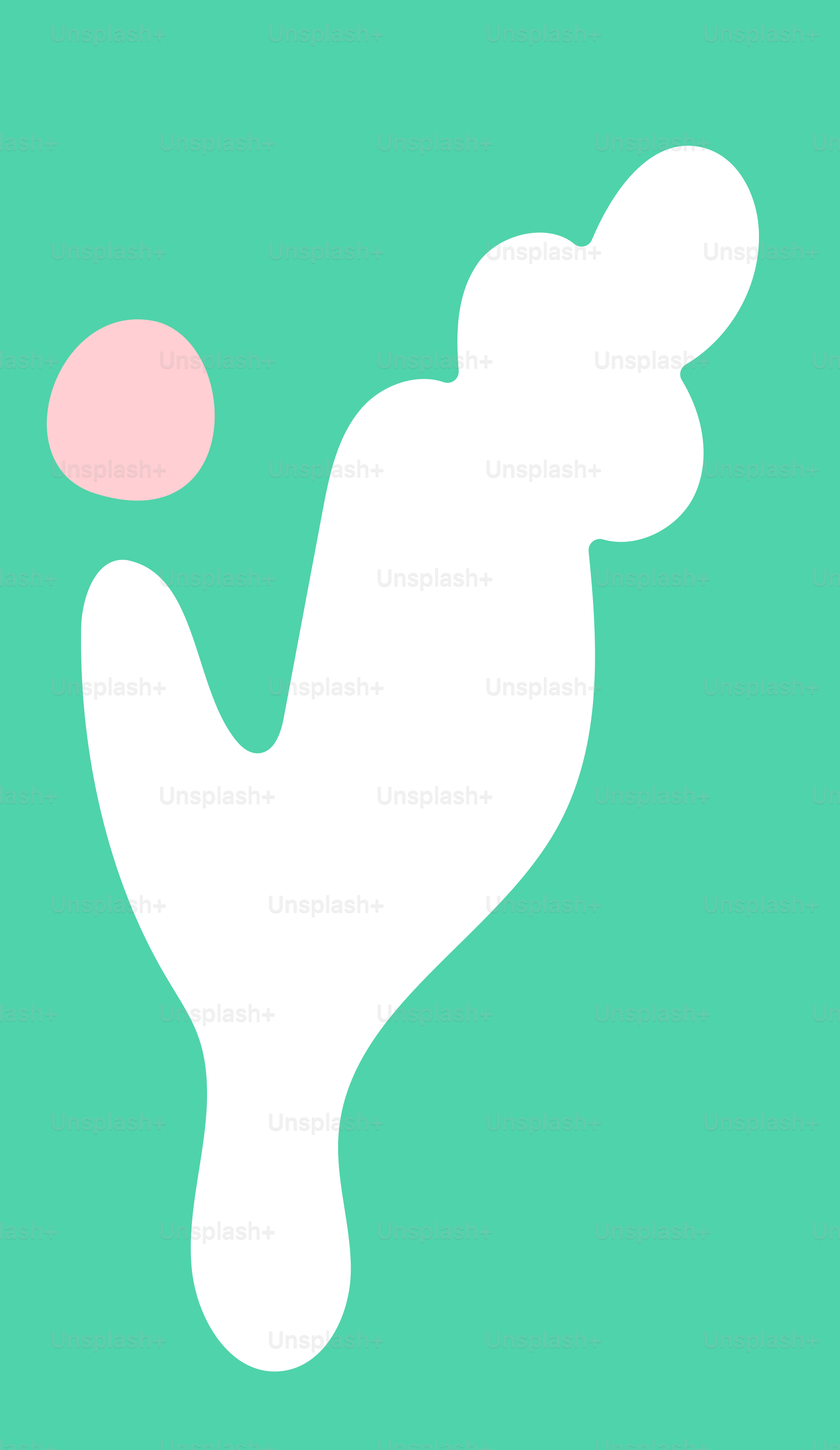 Un carré vert avec un point rose au centre