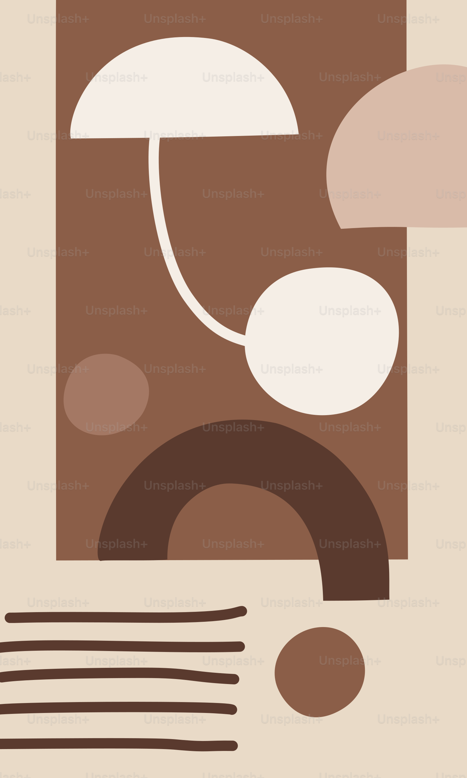 Une image d’un champignon sur fond brun