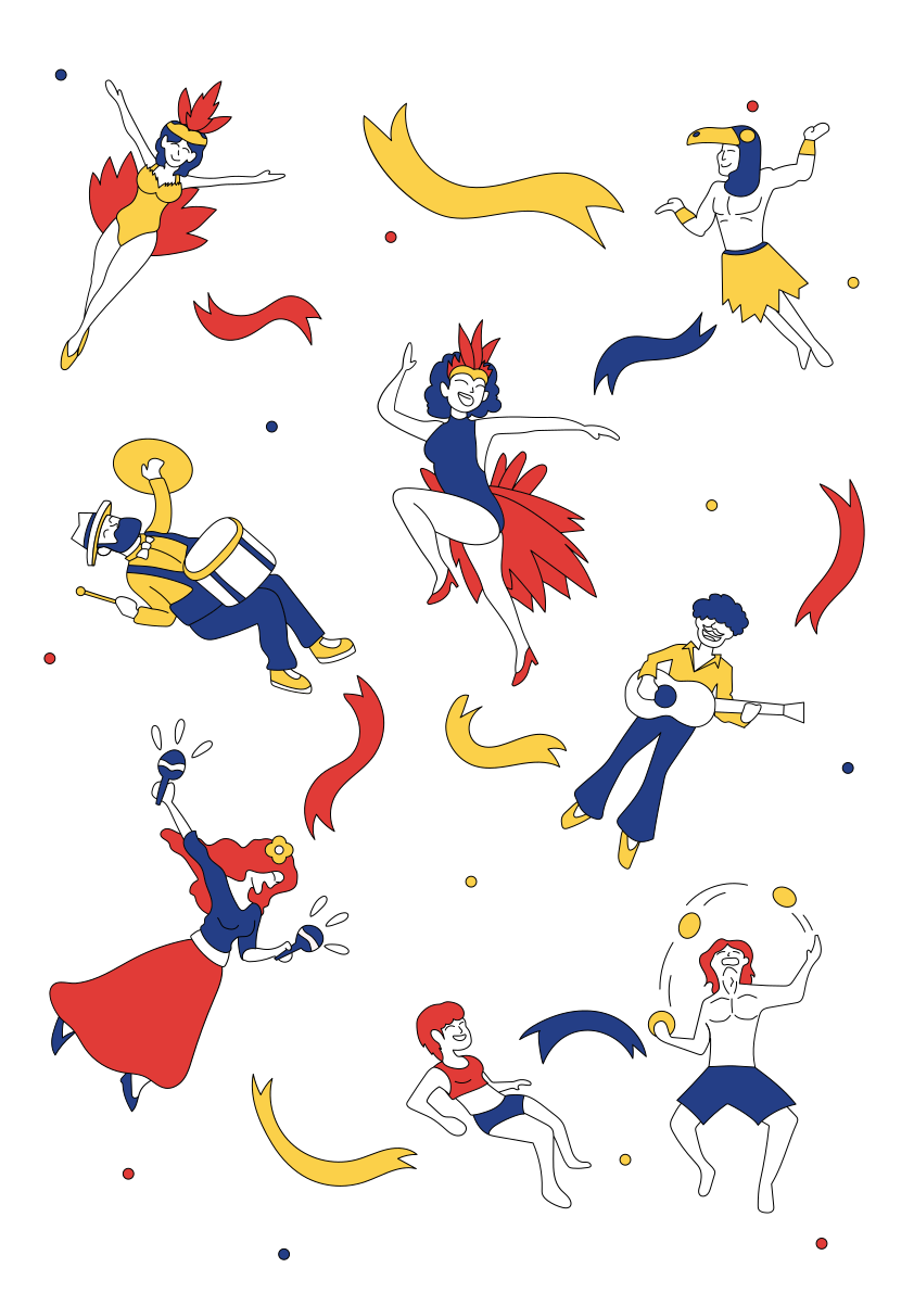 Une image d’un groupe de personnages de dessins animés