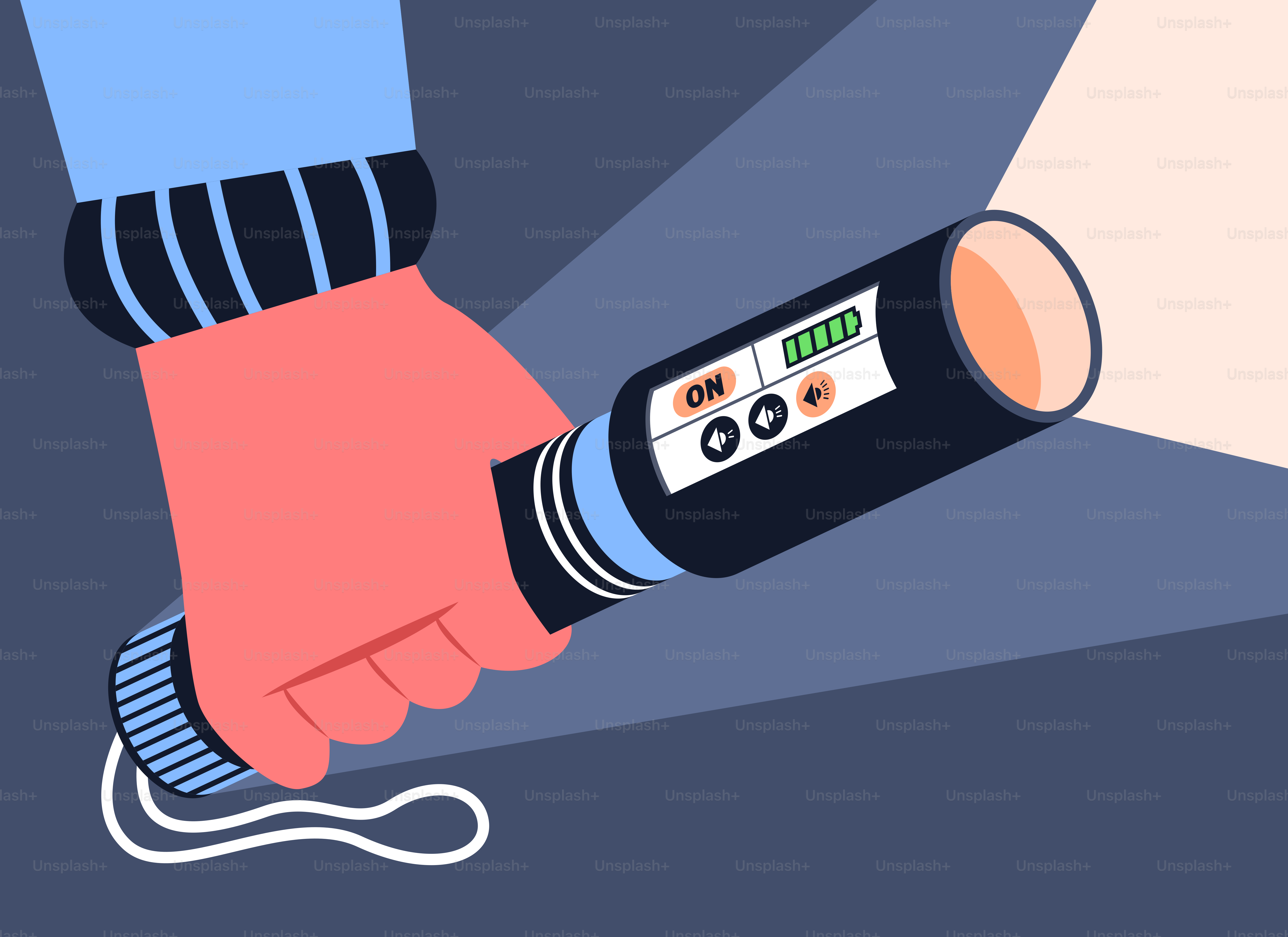 Una persona que sostiene una linterna en la mano