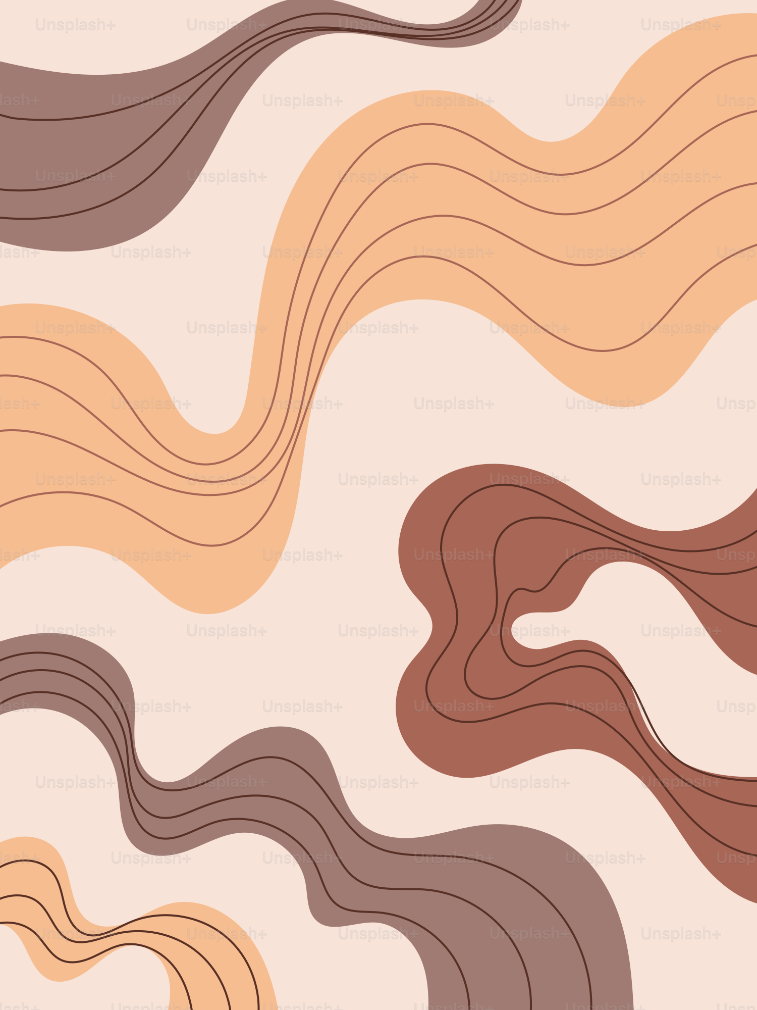 A pattern of wavy lines on a beige background