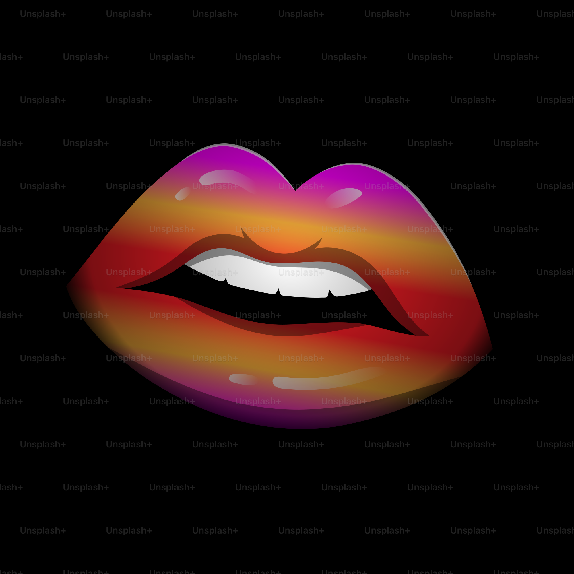 Ein Bild einer Lippen mit schwarzem Hintergrund