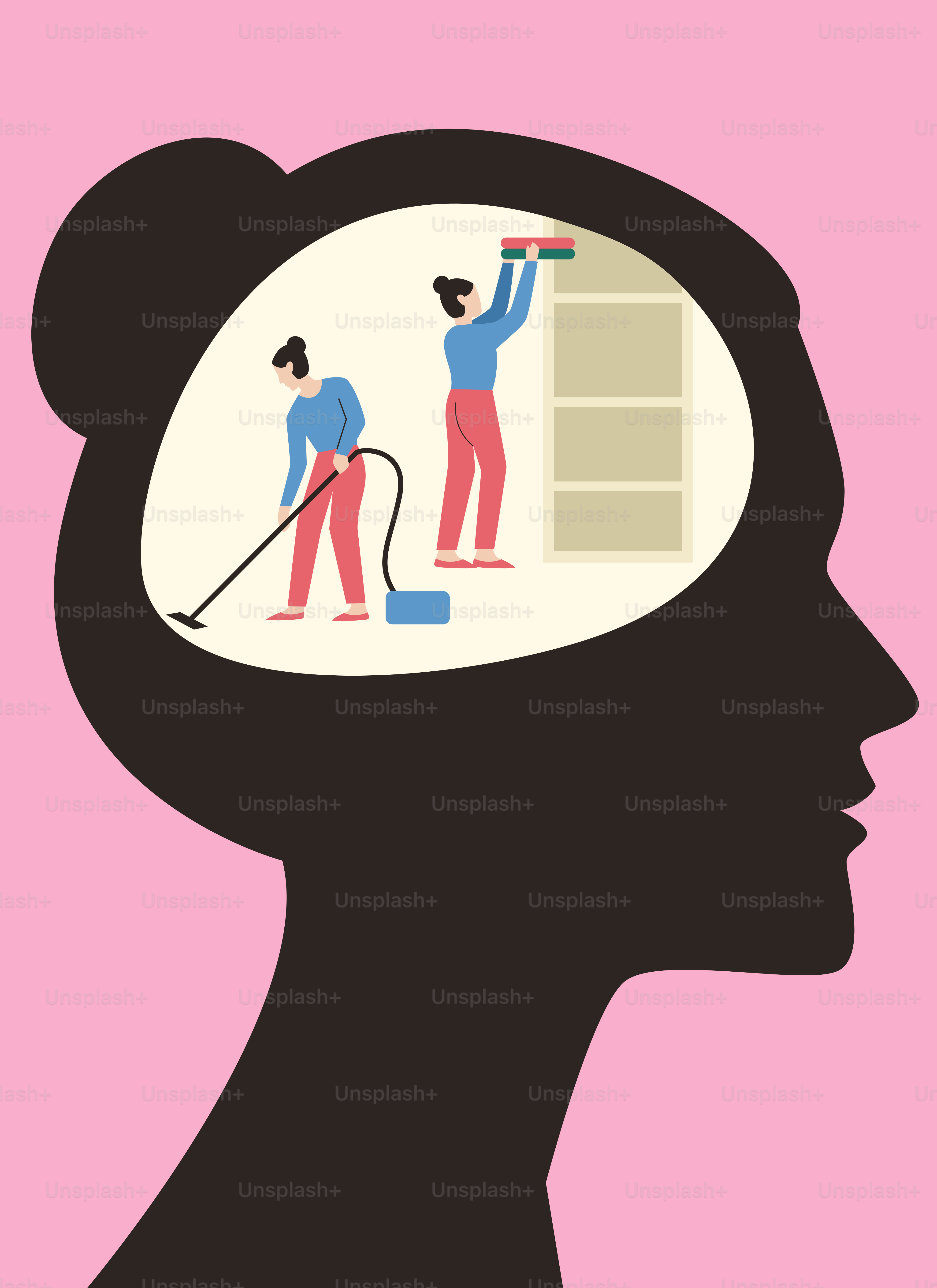 A silhouette of a person with a hair dryer in his head