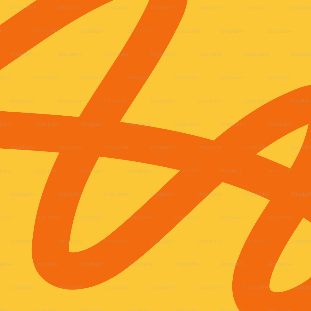 Un fondo amarillo con un logo naranja y negro