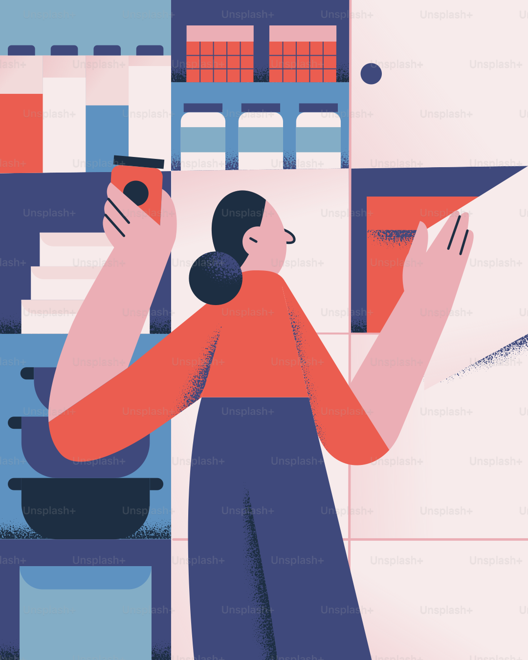 A woman holding a smart phone in her hands