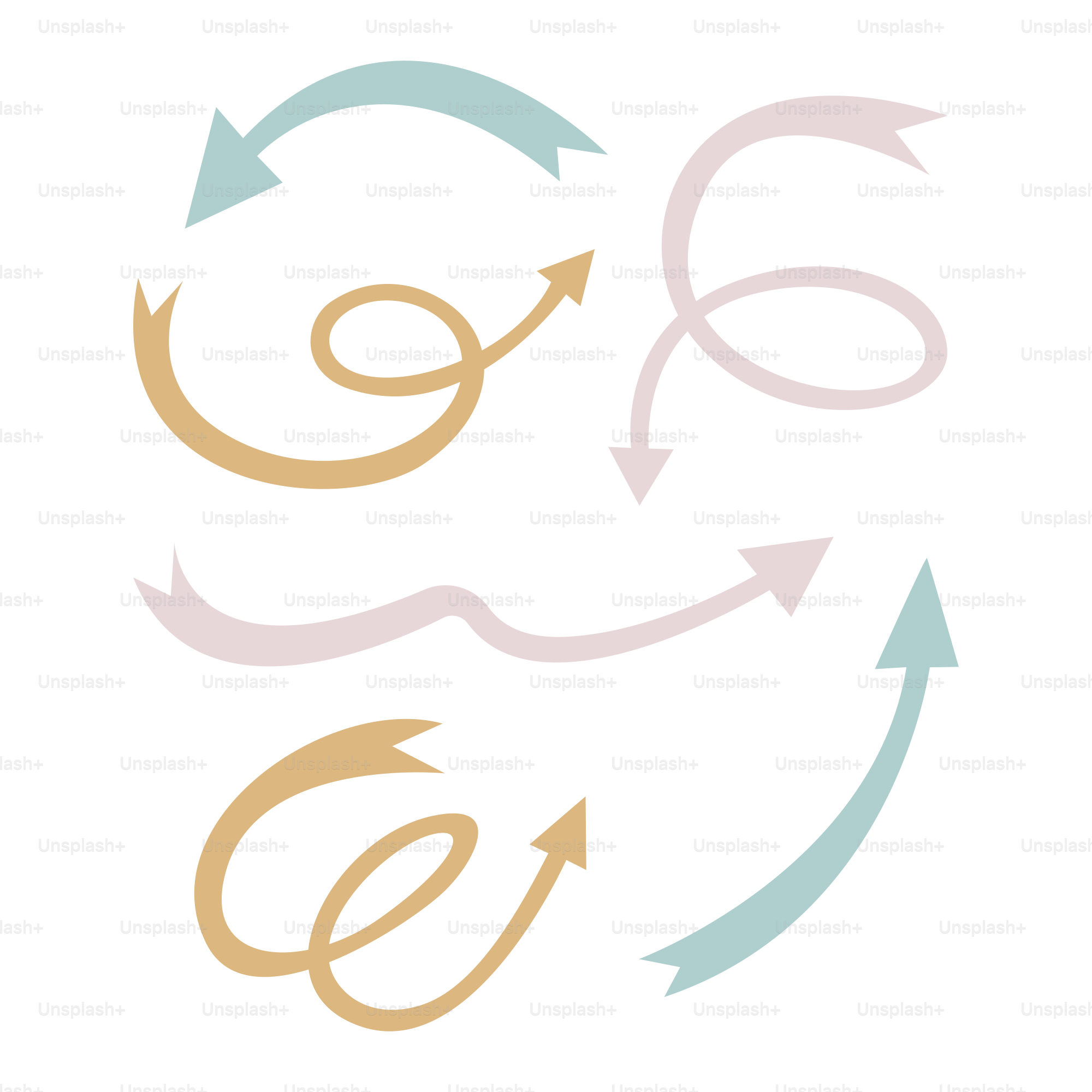 A white background with a blue and yellow arrow