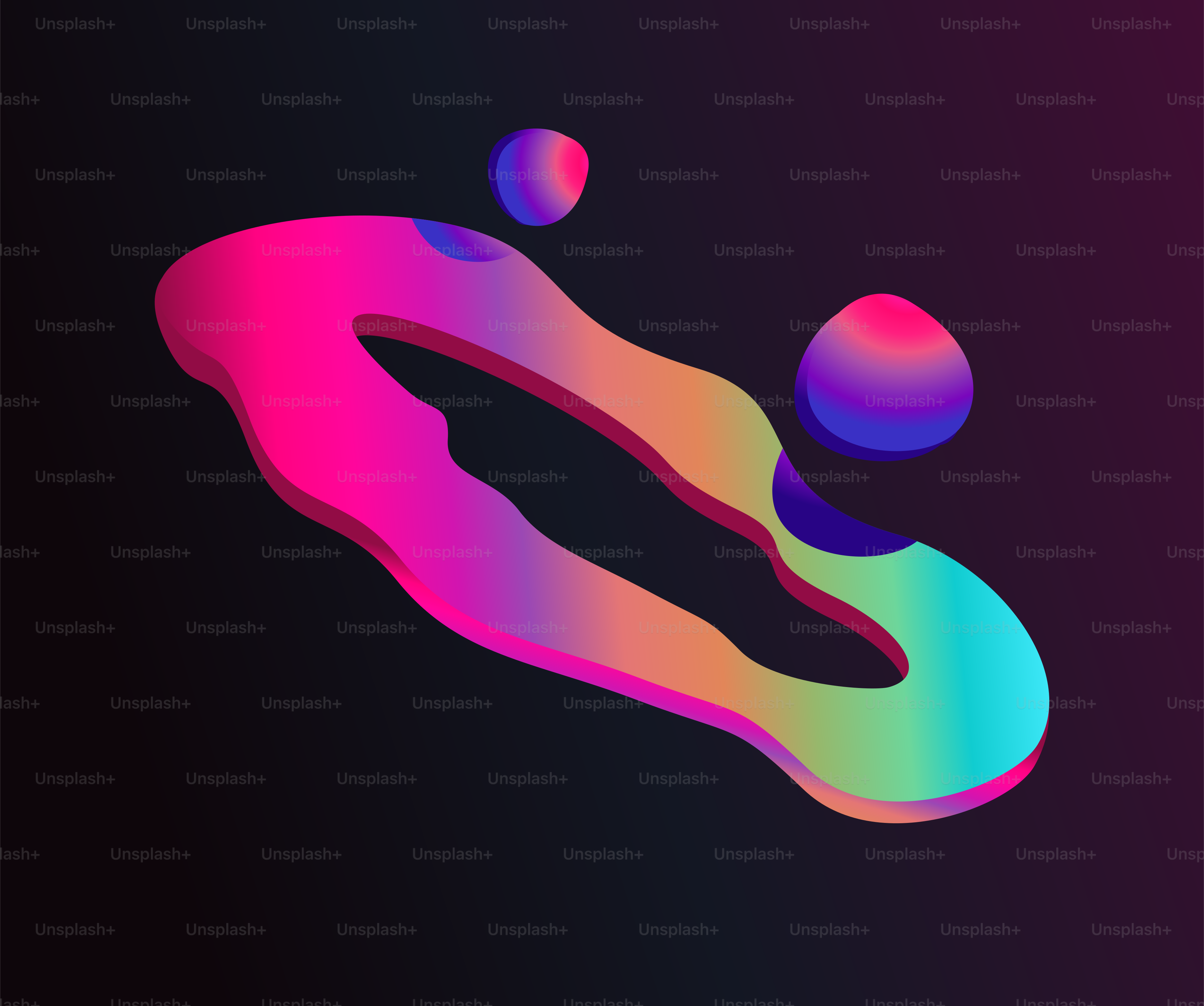 A black background with a multicolored image of a person