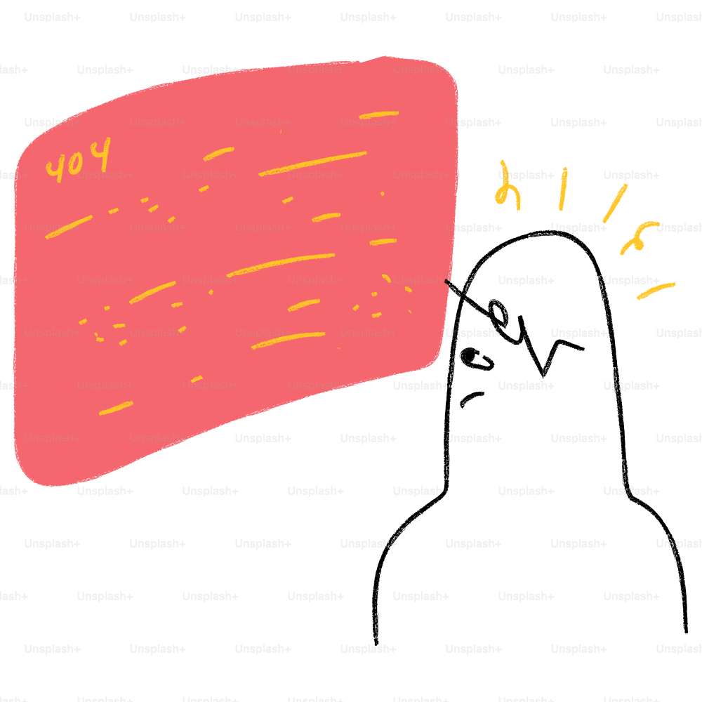 A drawing of a person with a speech bubble