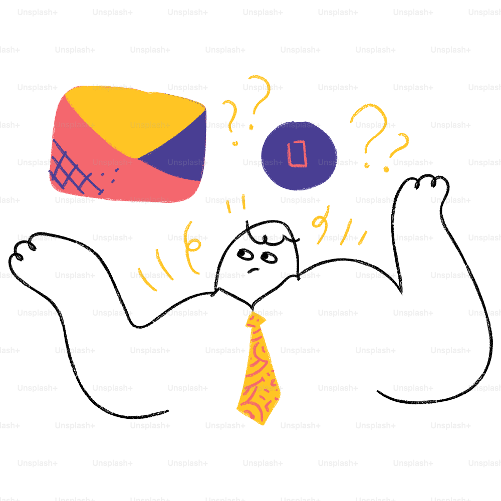 Un dessin d’un homme en cravate lançant une balle