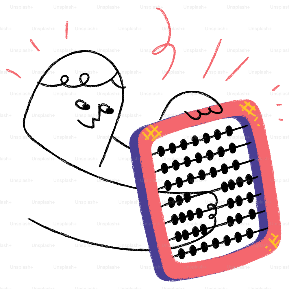 A drawing of a cartoon character holding a calendar