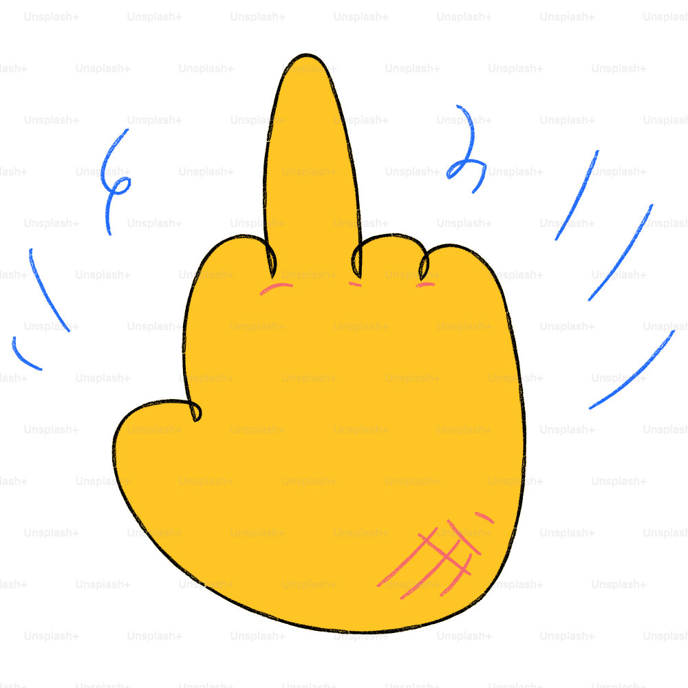 Eine Cartoon-Hand, die die Form eines Peace-Zeichens bildet