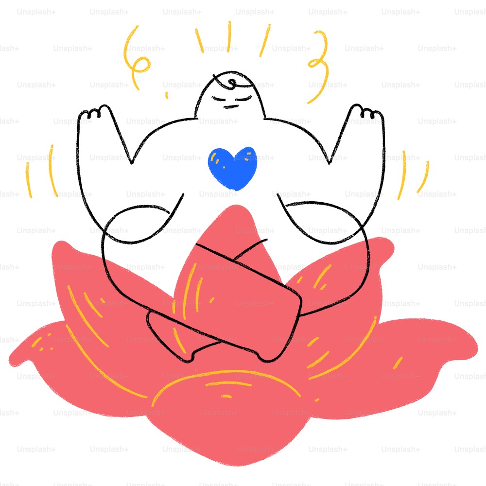 Un disegno di un uccello seduto su un fiore