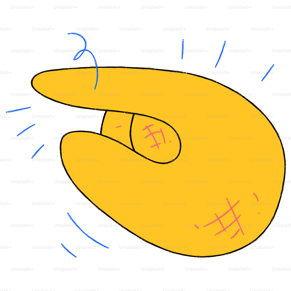 ボールを持つ手の絵