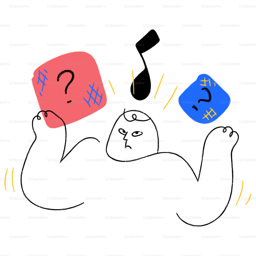 Un dessin d'une personne tenant un téléphone avec un point d'interrogation  dessus vectoriel – Image de Illustration sur Unsplash, image size:3000x3000