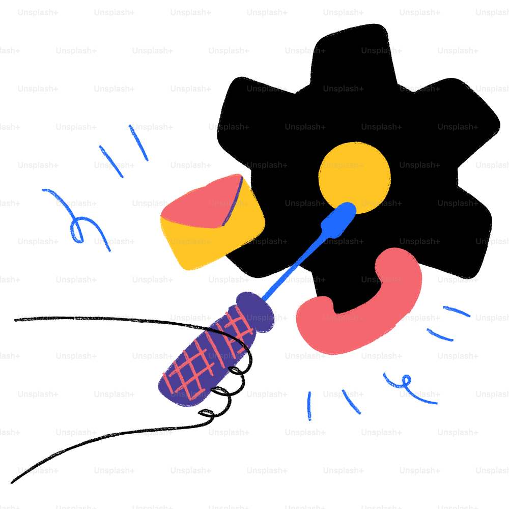 Um desenho de uma pessoa segurando um telefone celular