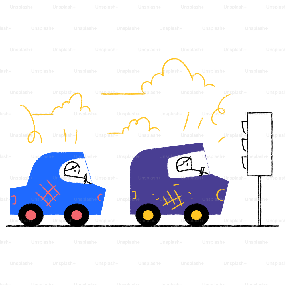 Un dessin d’un camion tirant une remorque derrière lui
