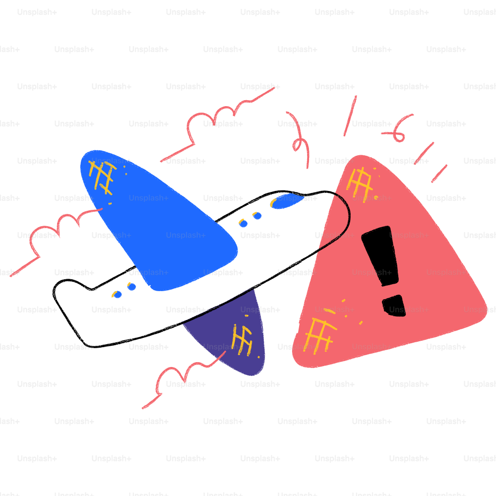 A drawing of a plane flying through the air