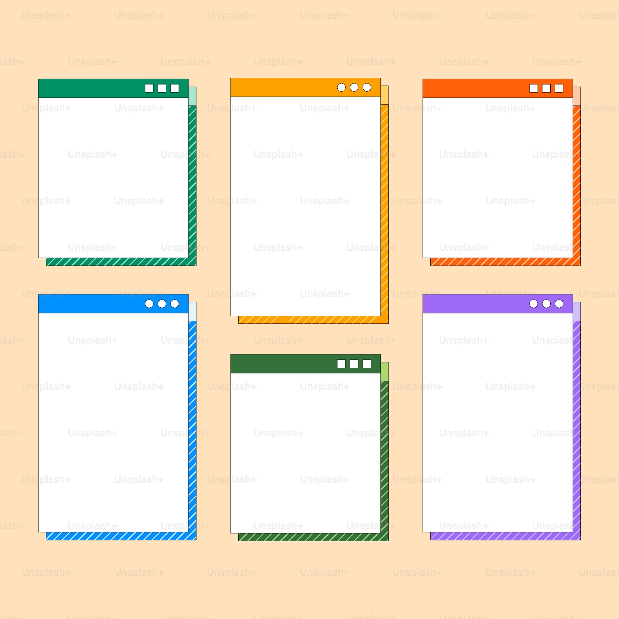 A set of four different colored sticky notes