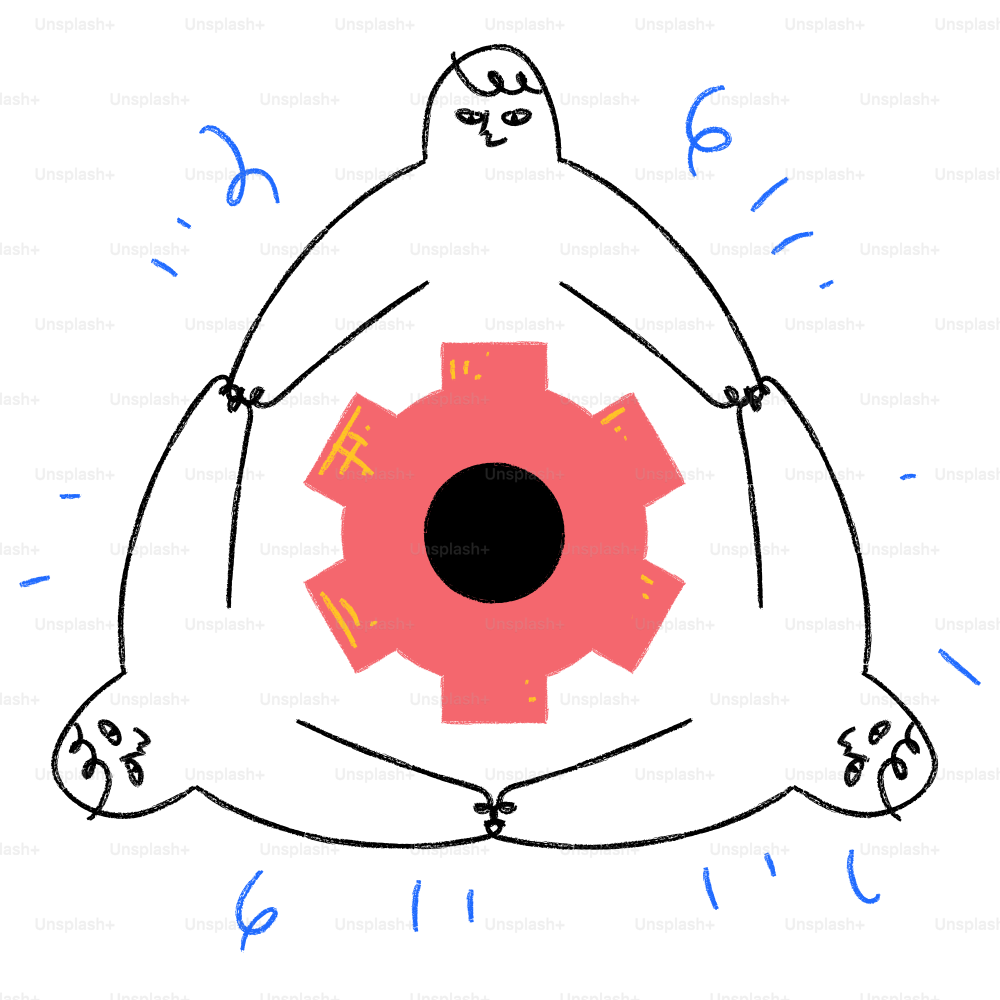 A drawing of a person sitting in a lotus position