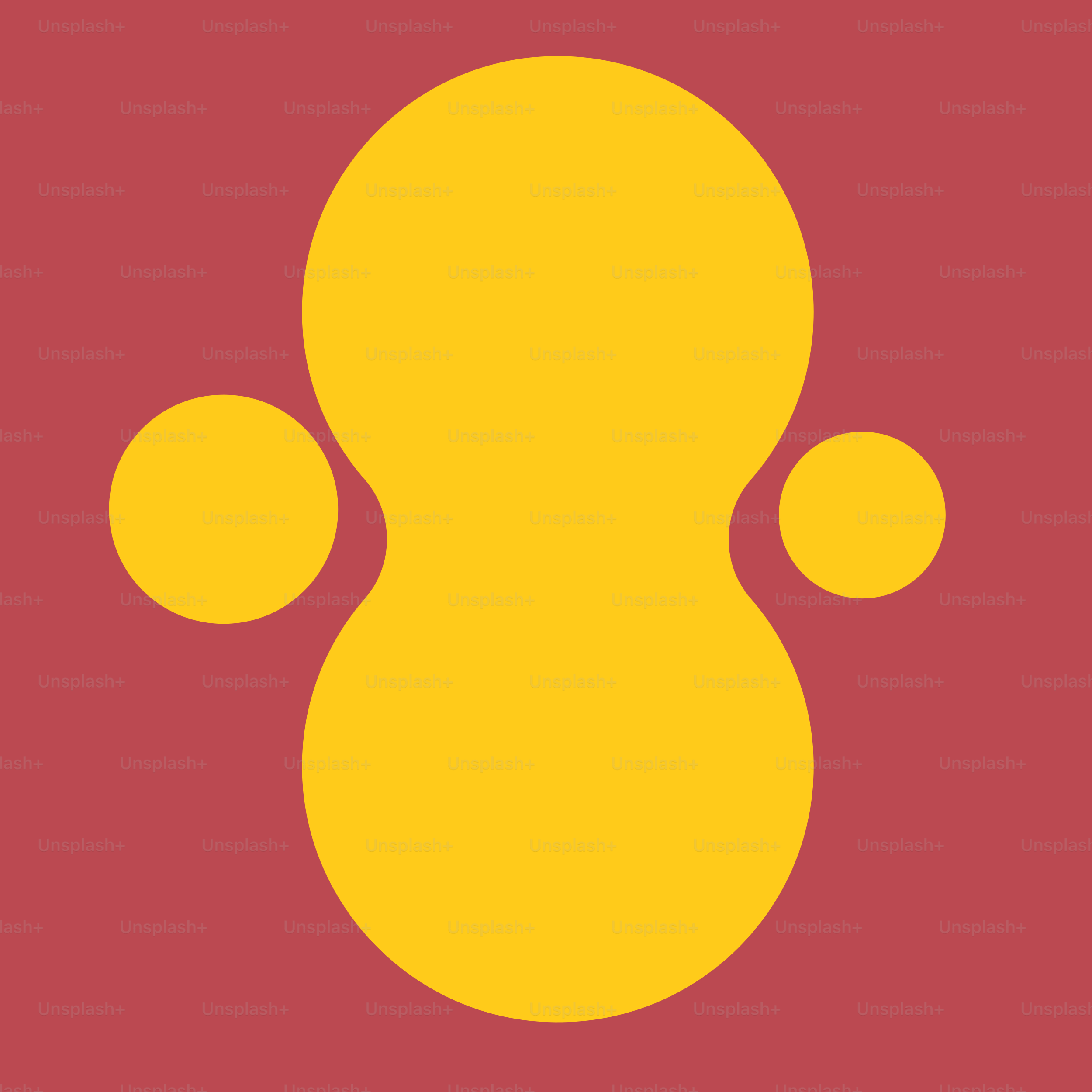 A red and yellow square with a yellow dot on it