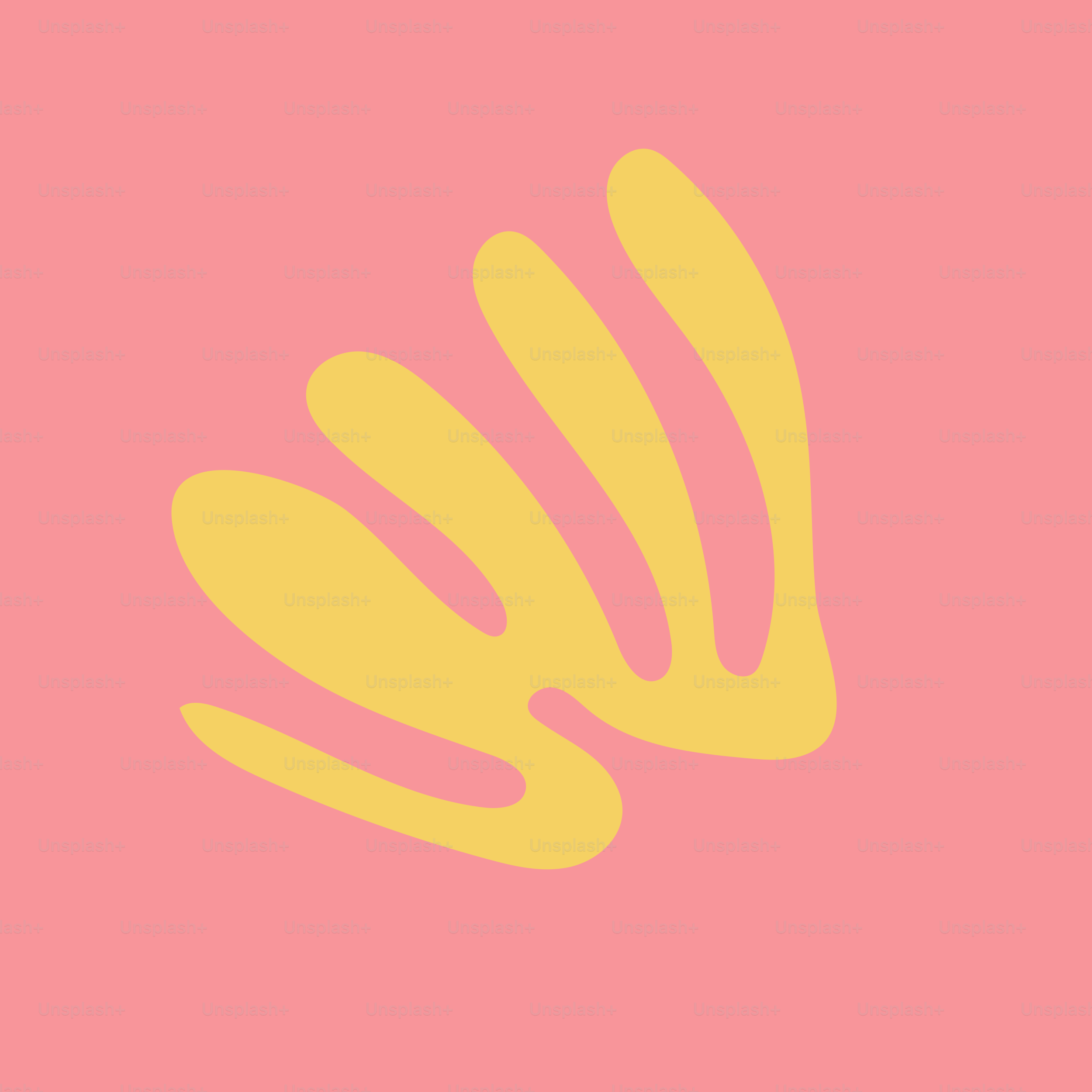 Un carré rose et jaune avec une fleur jaune dessus