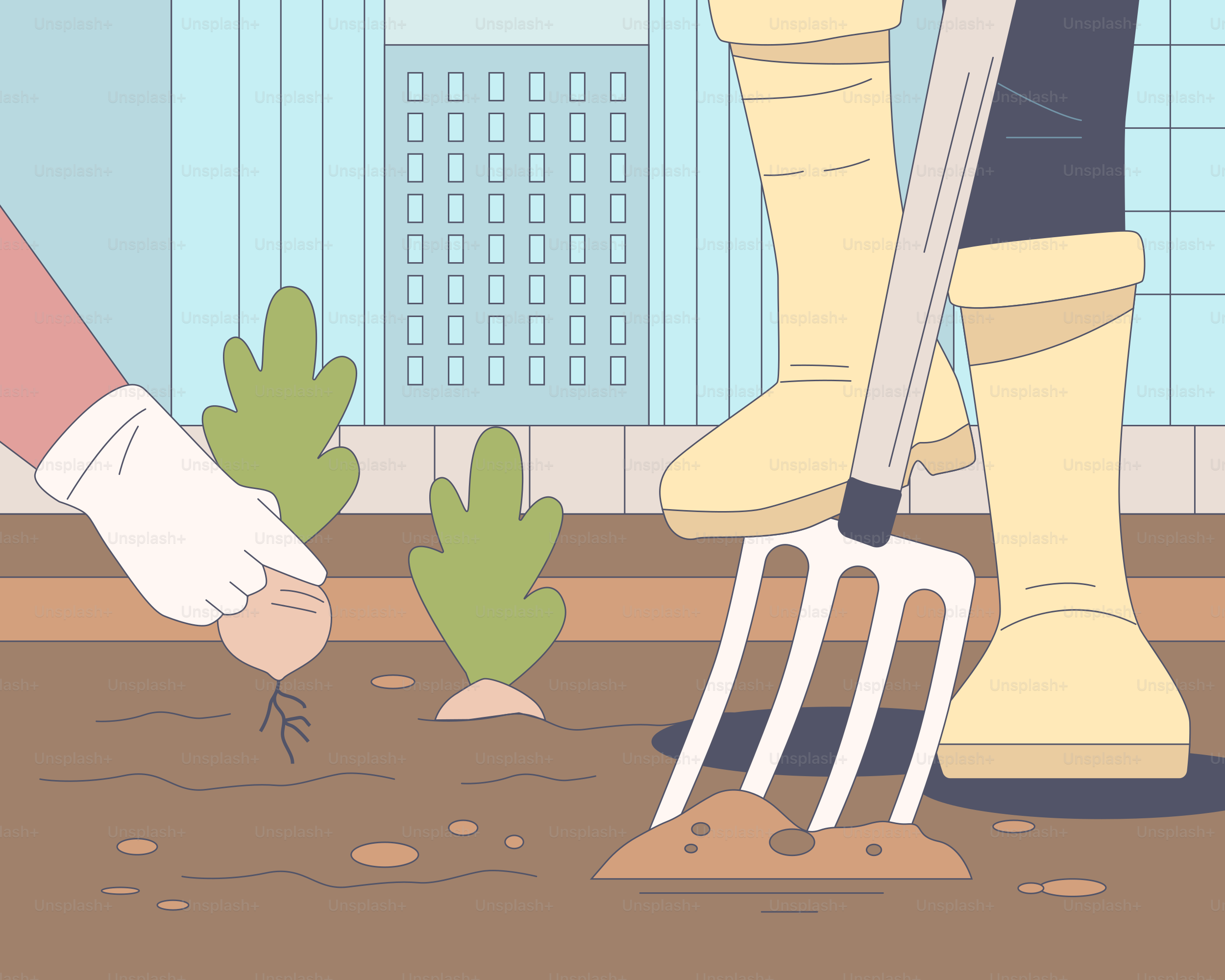 A person digging in the ground with a shovel
