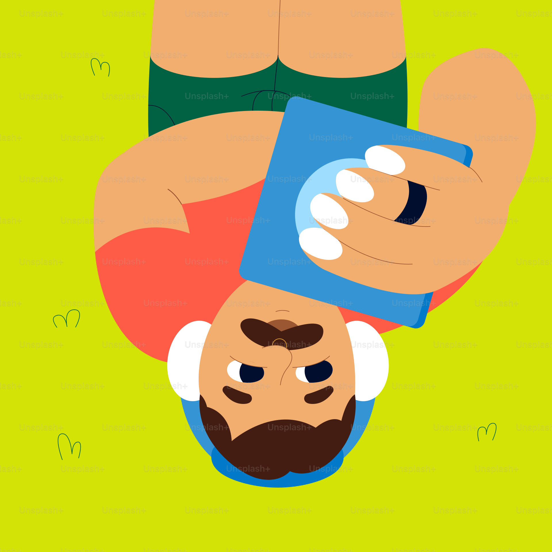 Un uomo sdraiato sulla schiena con un libro in mano