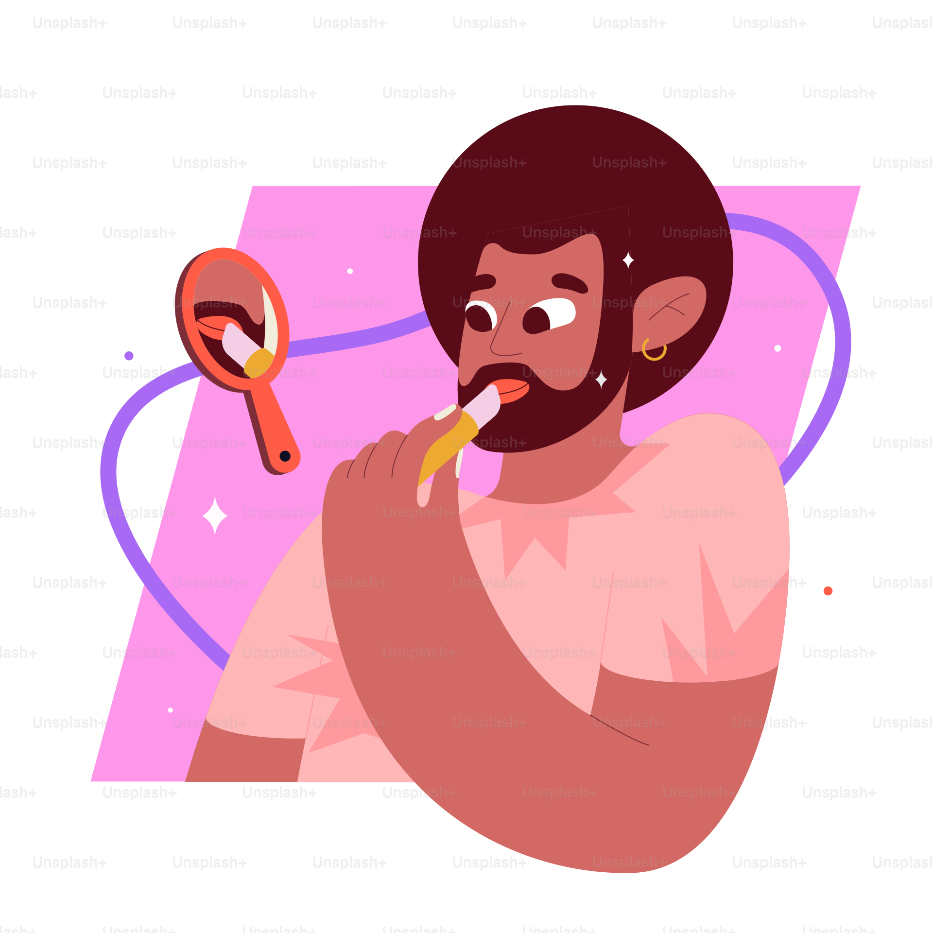 A man brushing his teeth with a toothbrush