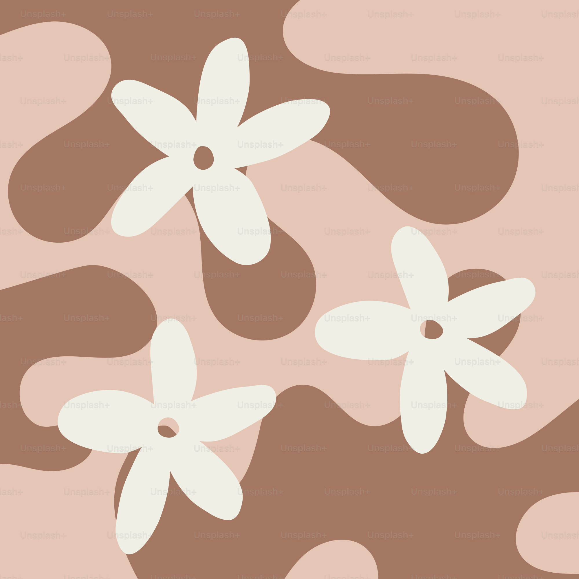 Un patrón de camuflaje con flores blancas sobre fondo marrón vector –  Imagen de Fondo de pantalla en Unsplash, image size:3000x3000