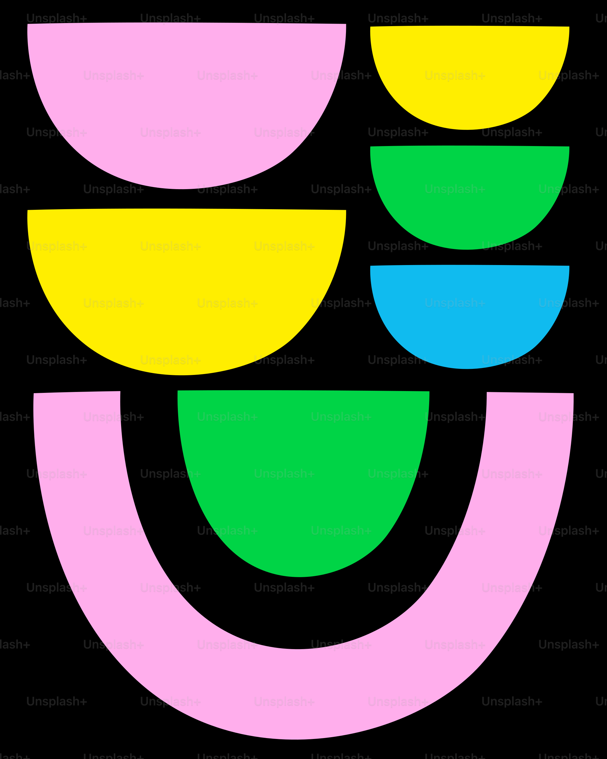 Ein schwarzer Hintergrund mit einem mehrfarbigen Logo