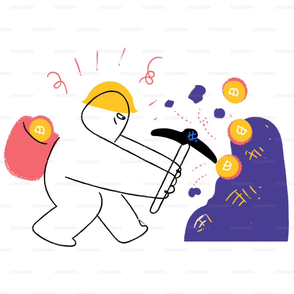 Un dibujo de un hombre sosteniendo un martillo