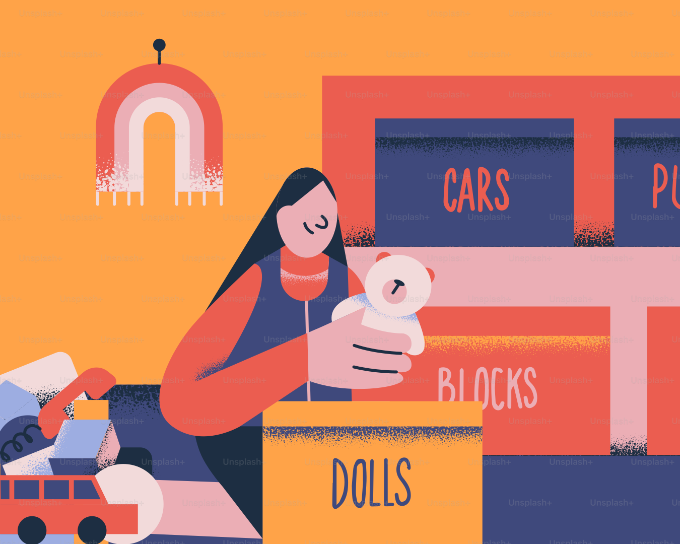 A woman is holding a baby in her arms