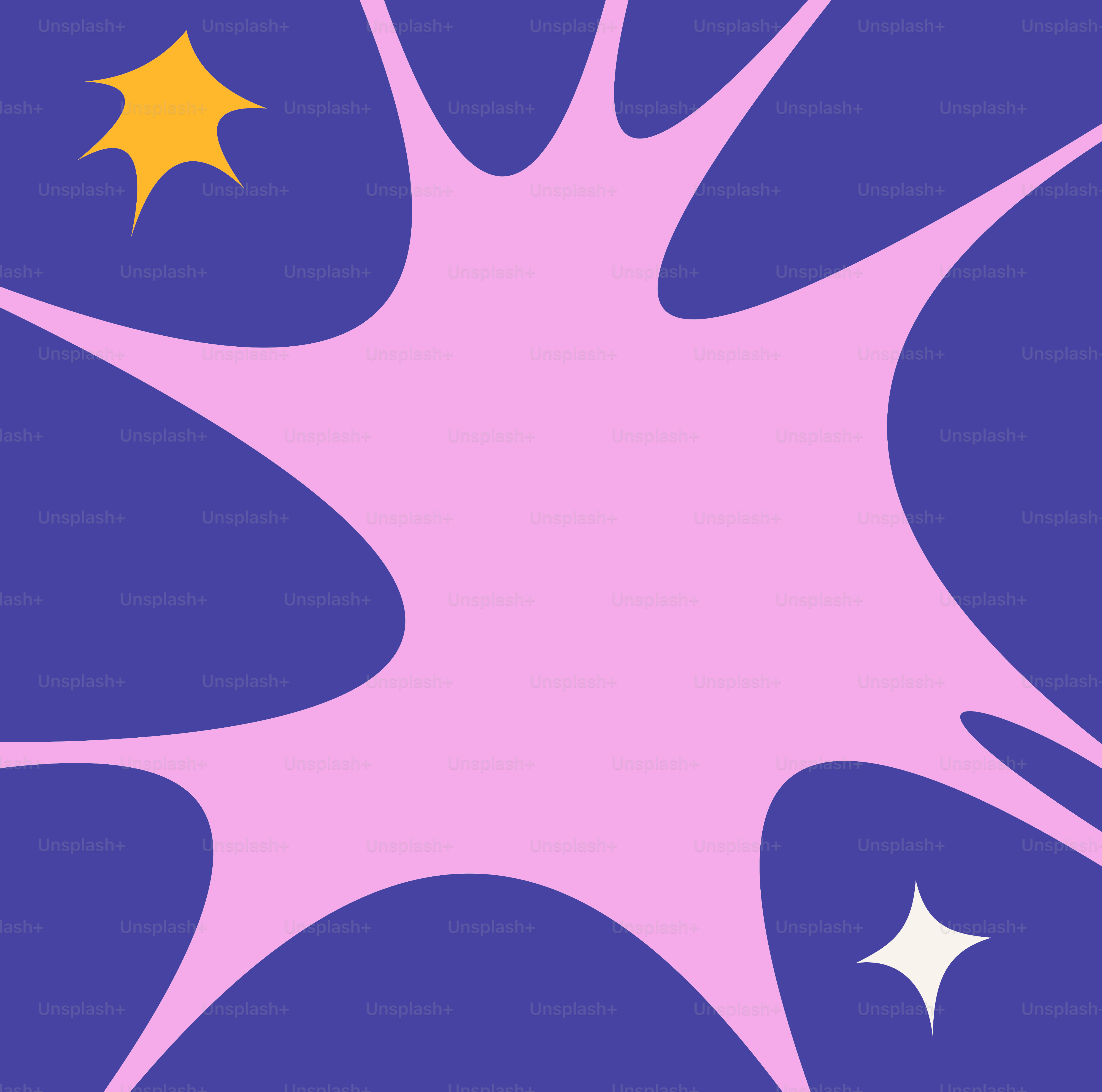 A pink and purple background with a yellow star