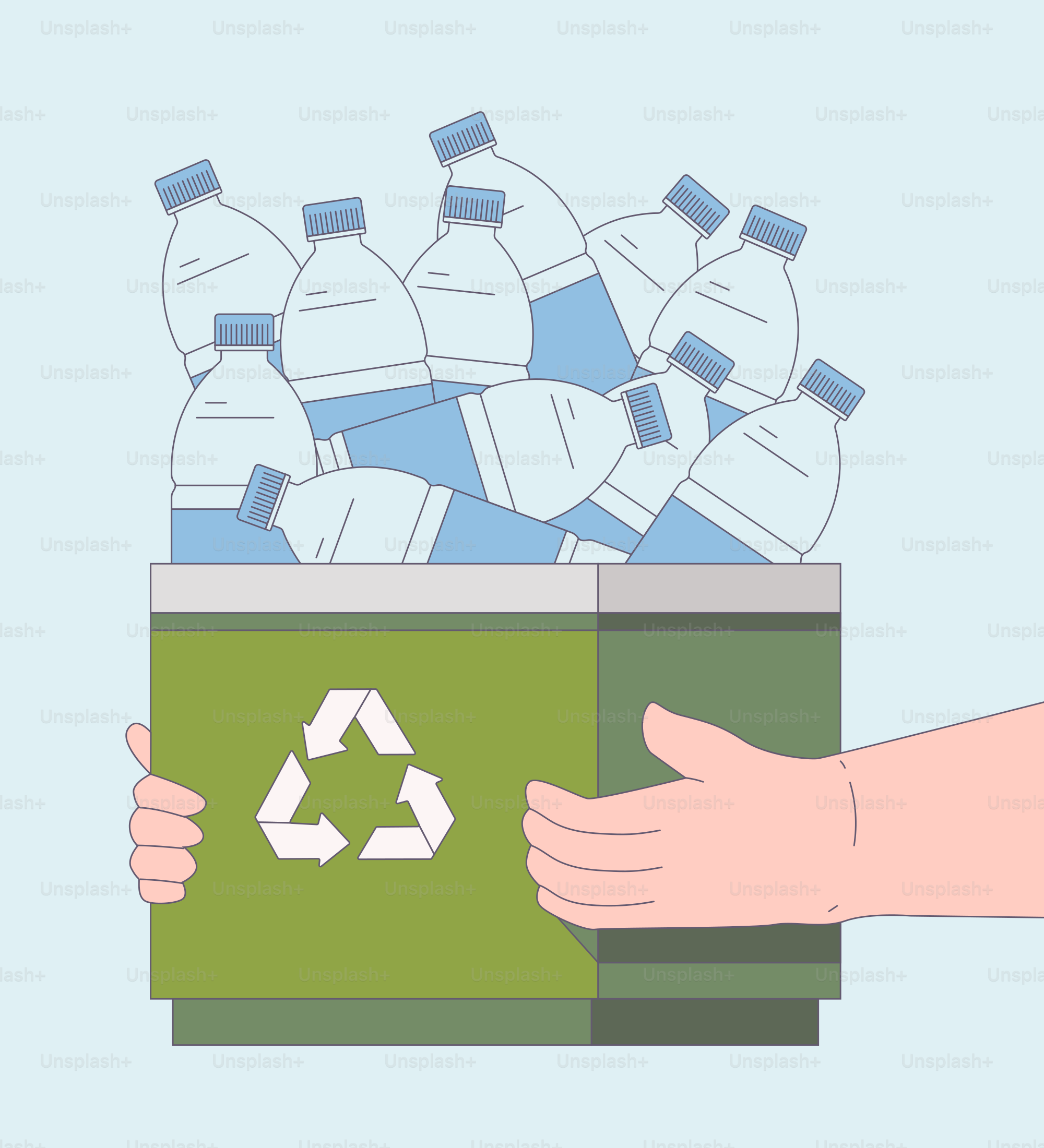 A person holding a box of bottled water