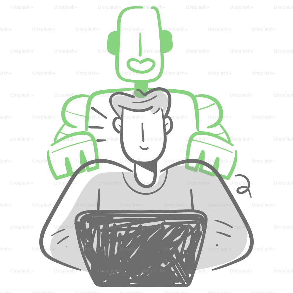 A man sitting in a chair with a laptop