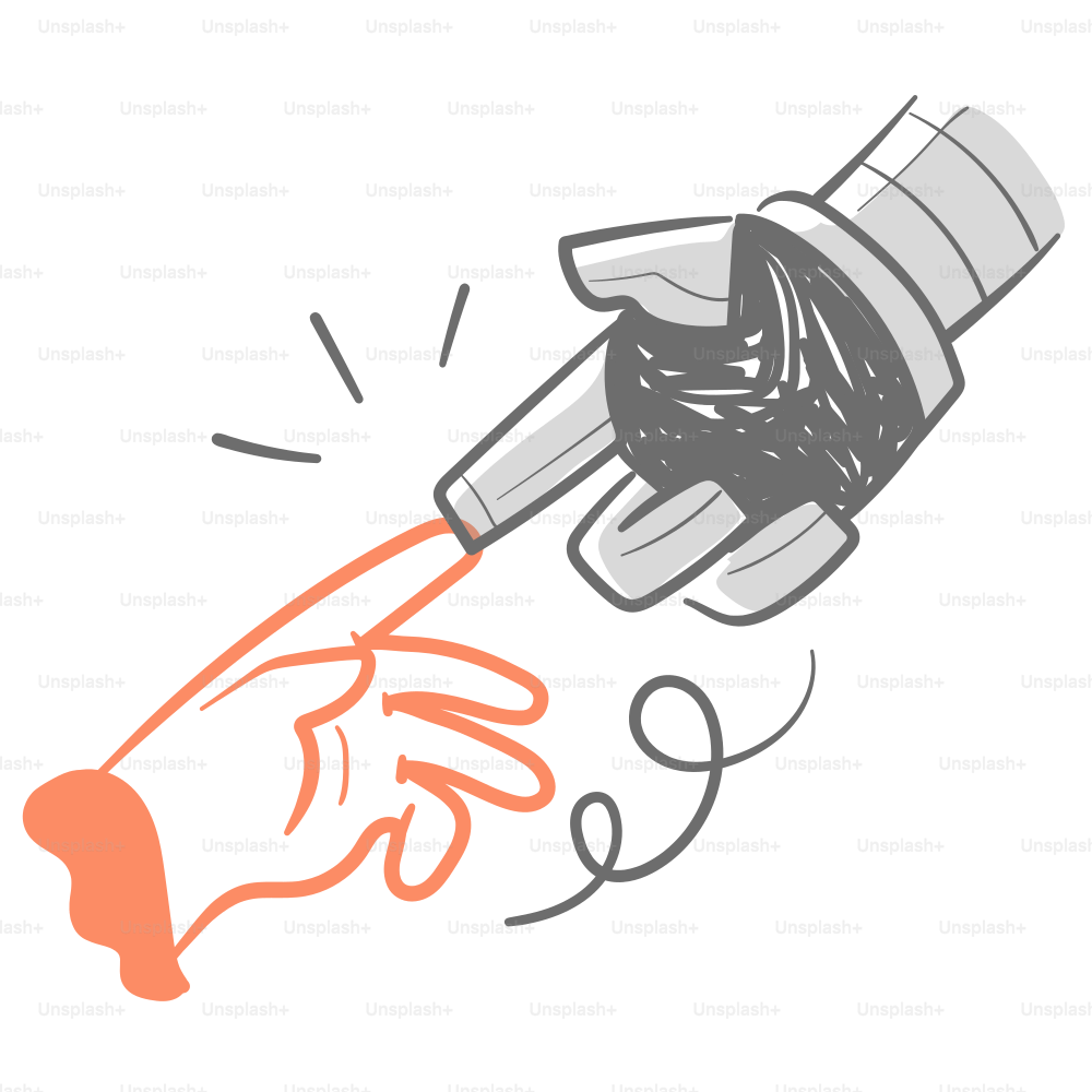 A drawing of a hand holding a pencil