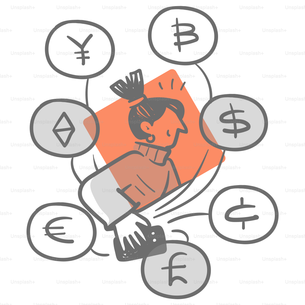 A person with a lot of money around him