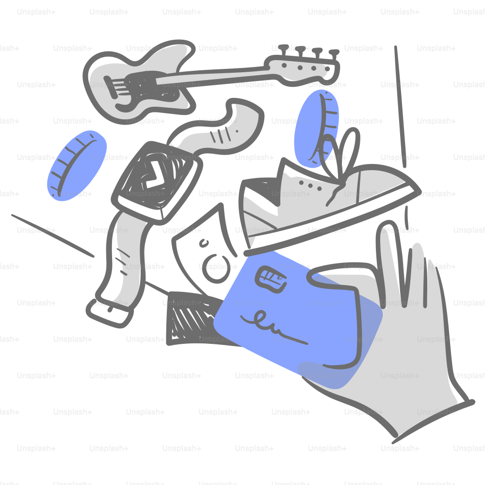 A drawing of a hand holding a cell phone