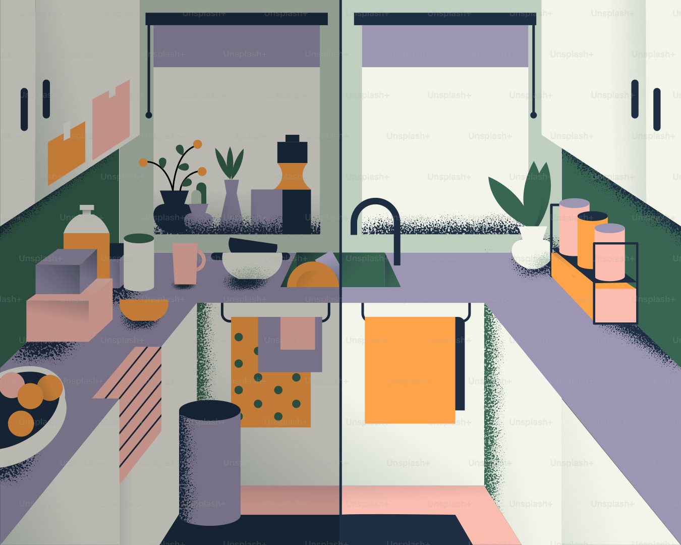 A kitchen filled with lots of counter top space