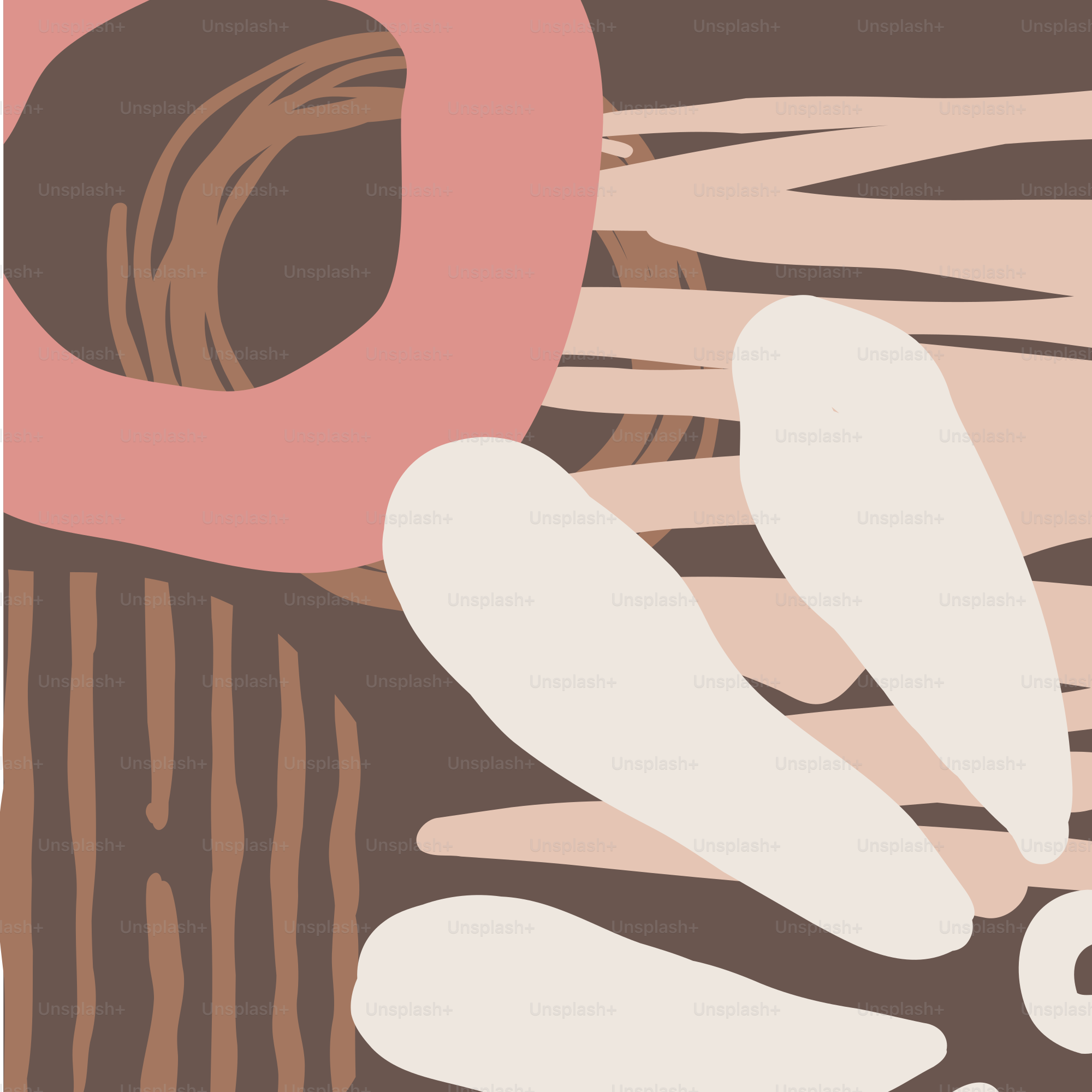 A picture of a flower and a bird on a brown and pink background