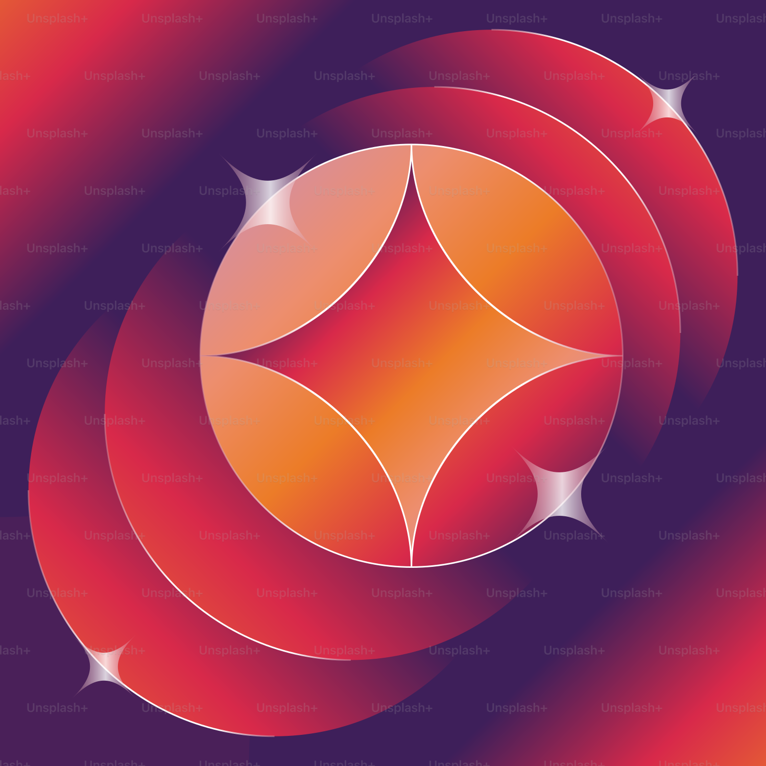 A picture of a red and orange circle