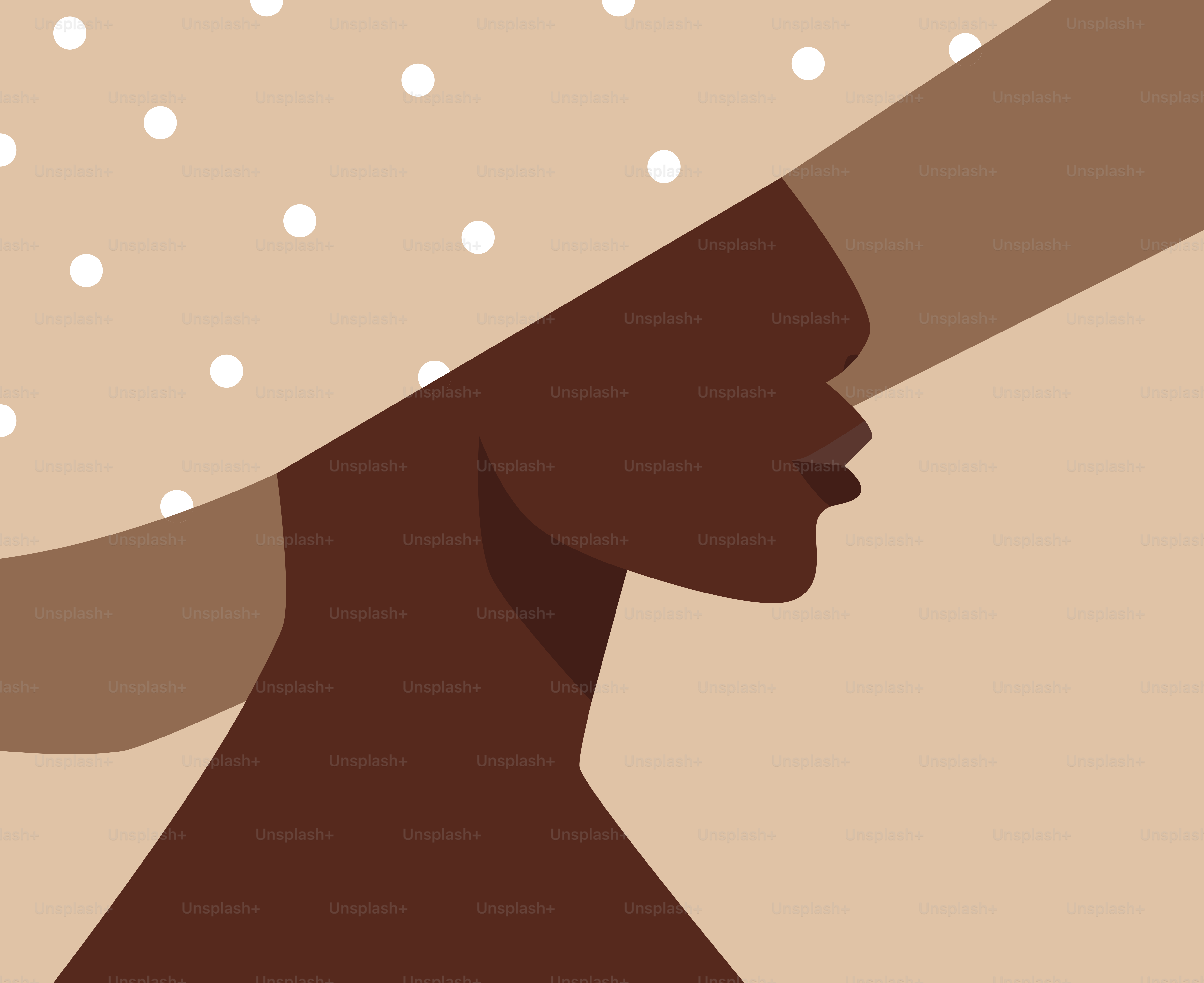 A woman with a hat on her head