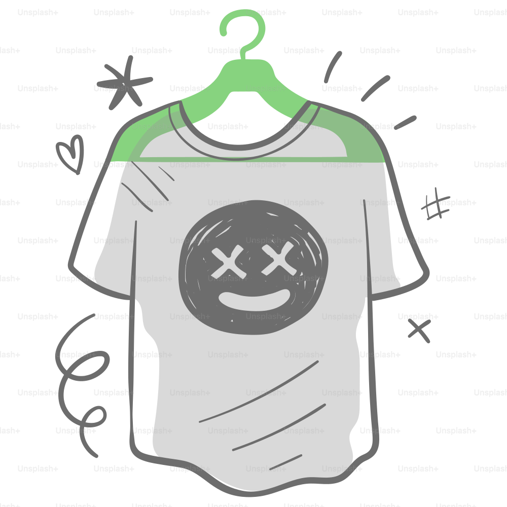 A t - shirt with a smiley face on it