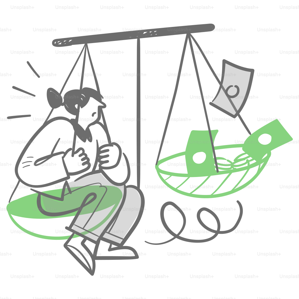 A drawing of a woman sitting on a swing